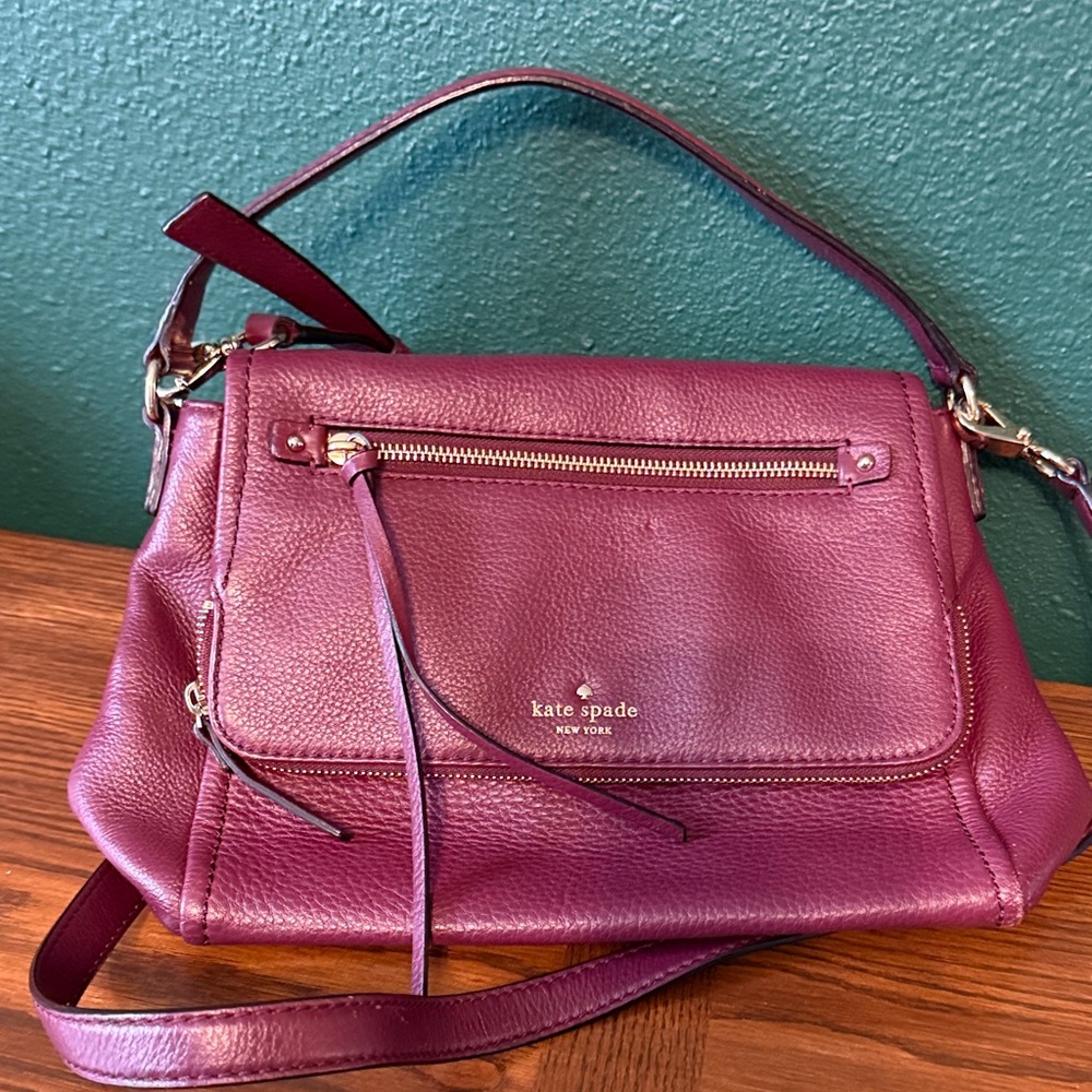 Kate Spade Magenta Leather Shoulder Bag
